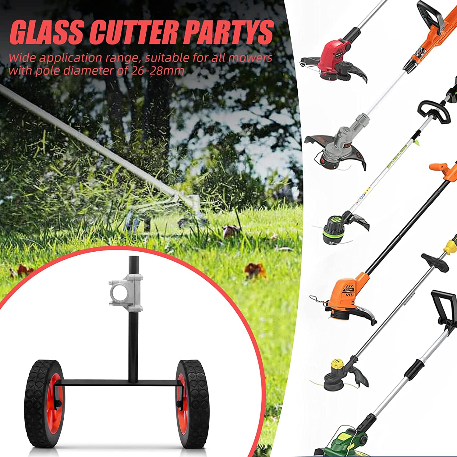 Weed Eater Wheels String Trimmer Wheels Attachment, Adjustable String ...