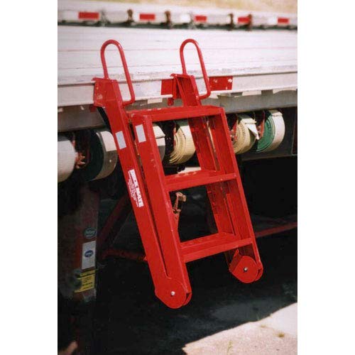    Climb comfortably onto your semi-truck trailer with the Deckmate folding ladder.