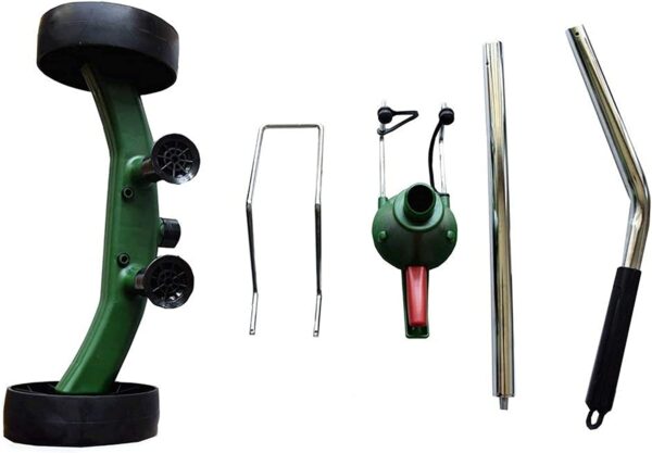 Parts to the garden pot mover dolly.