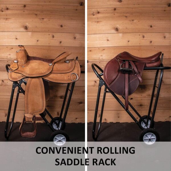 Wheeled Saddle Cart Rack