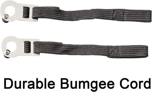 The tailgate extender also comes with durable bungee cords.