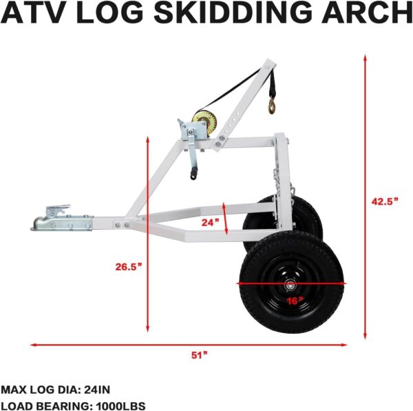 The dimensions for the skate log holder