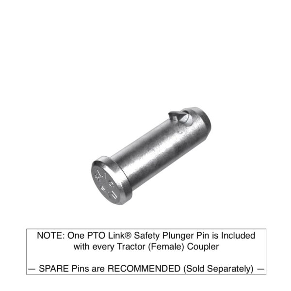 A silver safety plunger pin.