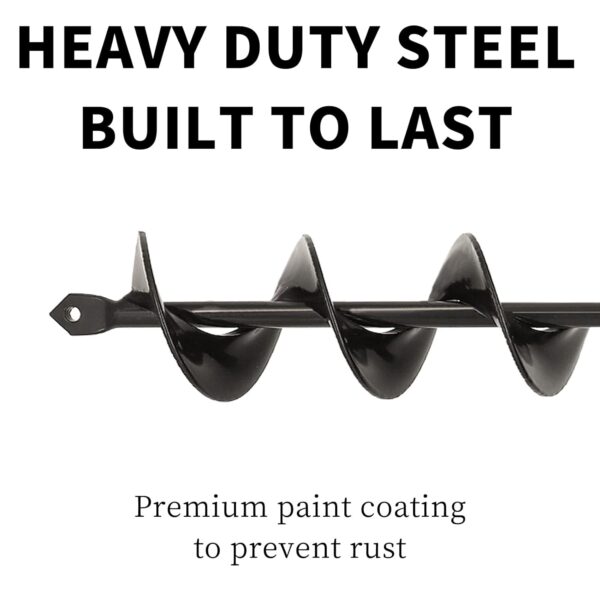 The drill is made with a heavy duty steel.