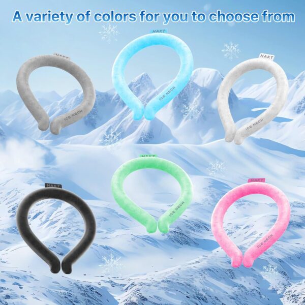Frozen neck cooling tube, wearable neck cooler comes in several sizes.