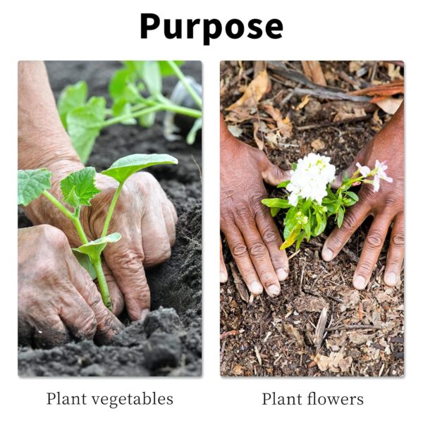 Purpose is for people to dig hole in order to plant.