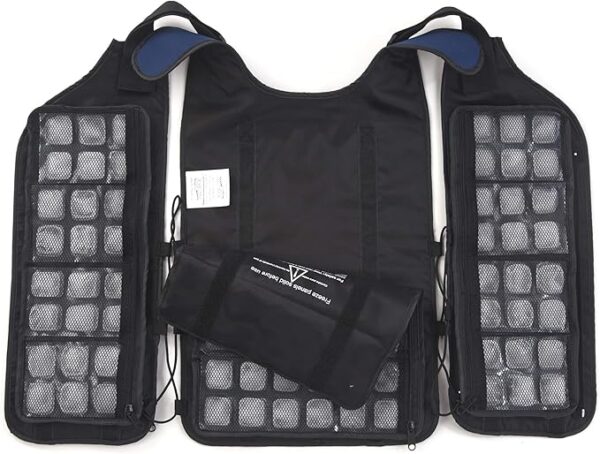 An inside look of the circulating cooling vest.