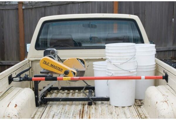 The third support tool in the back of a truck.