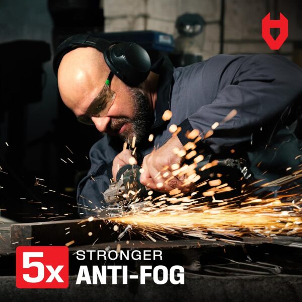 These safety glasses have 5x stronger anti-fog.