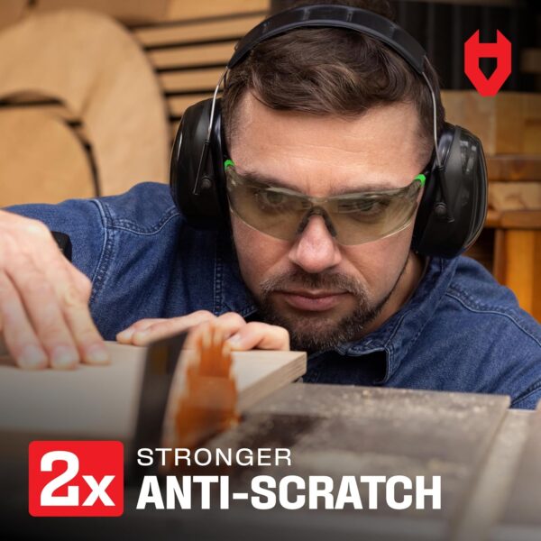 These safety glasses have 2x stronger anti-scratch.