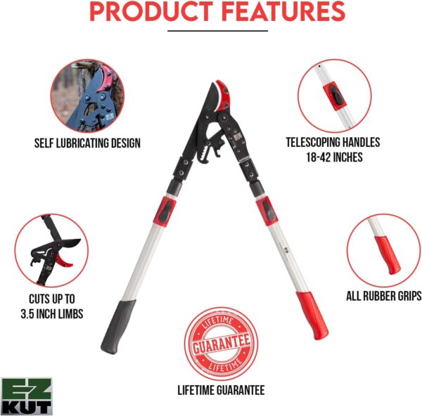 Loppers and Pruners Heavy Duty Ratcheting Extendable Lopper Branch Tree Limb Cutter