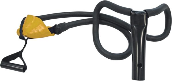 A yellow and black rope chainsaw slingshot.