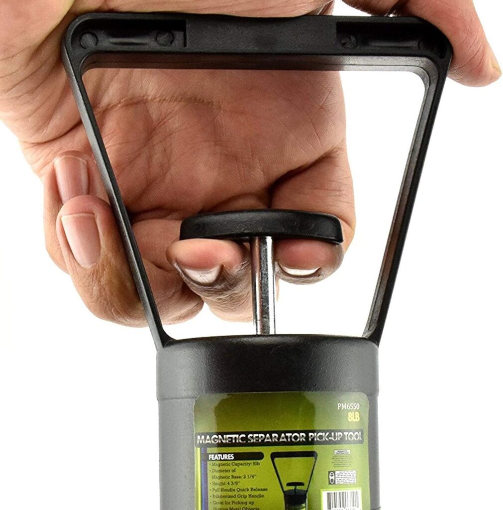 The Magnetic Pick-Up Tool enables workers with hand impairments involving decreased fine motor coordination and dexterity to grasp and release small metal objects without having to pinch with their fingers.