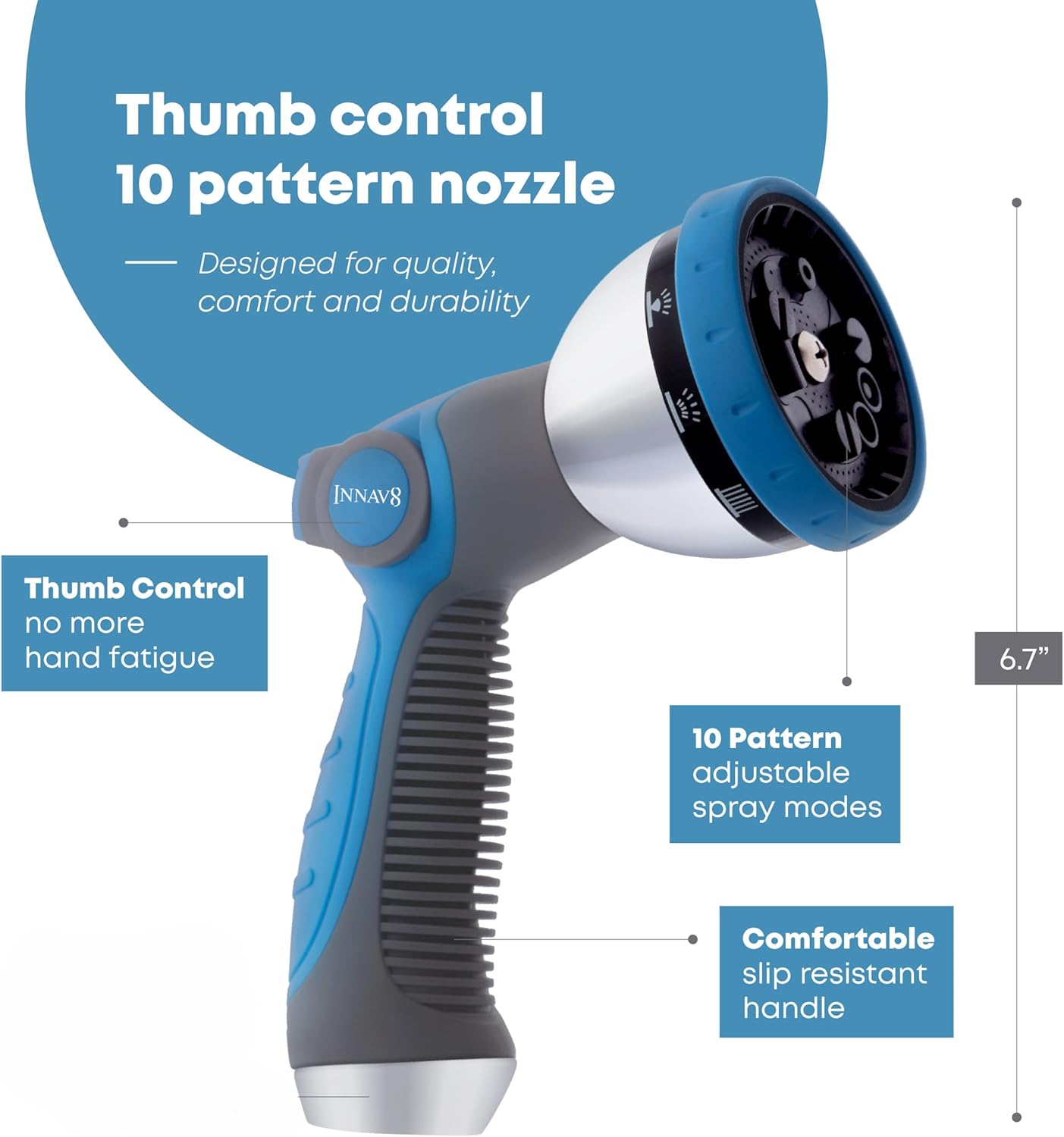 Garden Hose Nozzle Thumb Control Spray Nozzle
