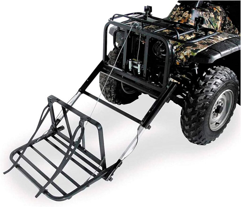 Workers with back impairments can lift heavy loads onto their ATV or utility vehicle with a Power Loader. Load firewood, tool-boxes, ice-chests, sacks of feed or seed, bales of hay, building materials, fence posts you name it!