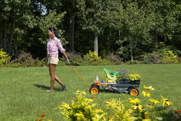 Aerocart 8-in-1 Wheelbarrow / Yard Cart / Dolly + Attachable Wagon Kit