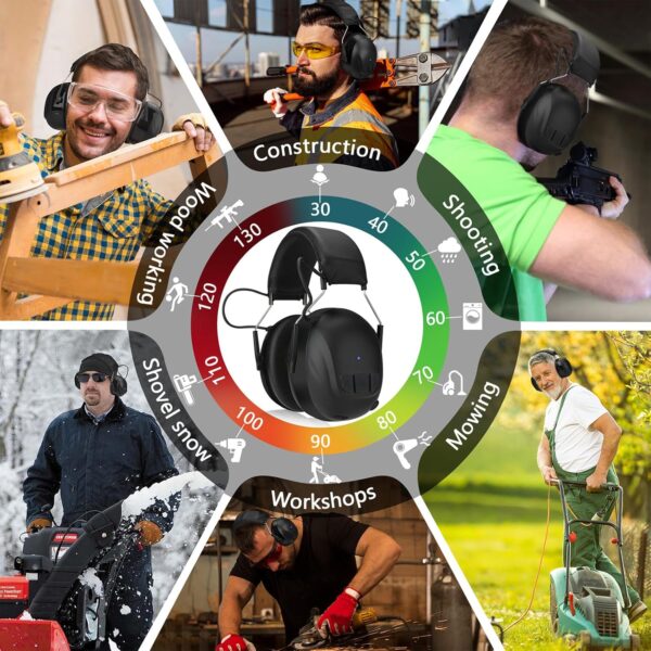 Hearing Protection Headphones Safety Noise Reduction Earmuffs - Image 7