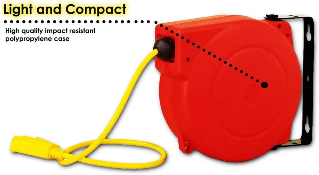 Cord Reels assist workers with arm and mobility impairments by making it easy to roll up cords and keep the floor clear to reduce tripping.