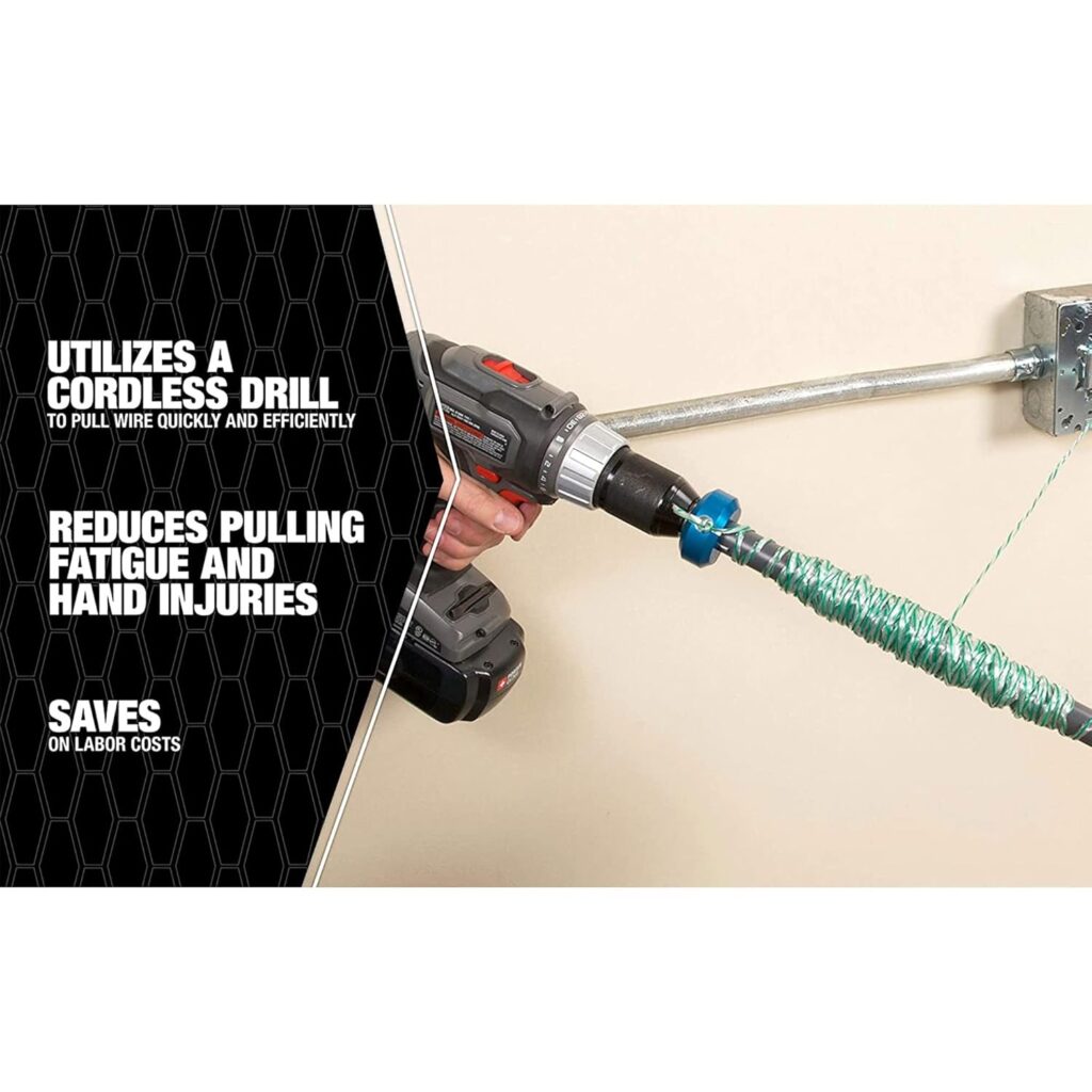 Fishing wire through walls is a frequent need in remodeling or construction.  A power puller can ease the task greatly.