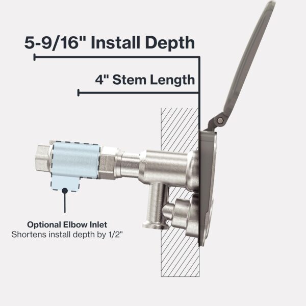 Quick Connect Wall Hydrant Outdoor Faucet - Image 3