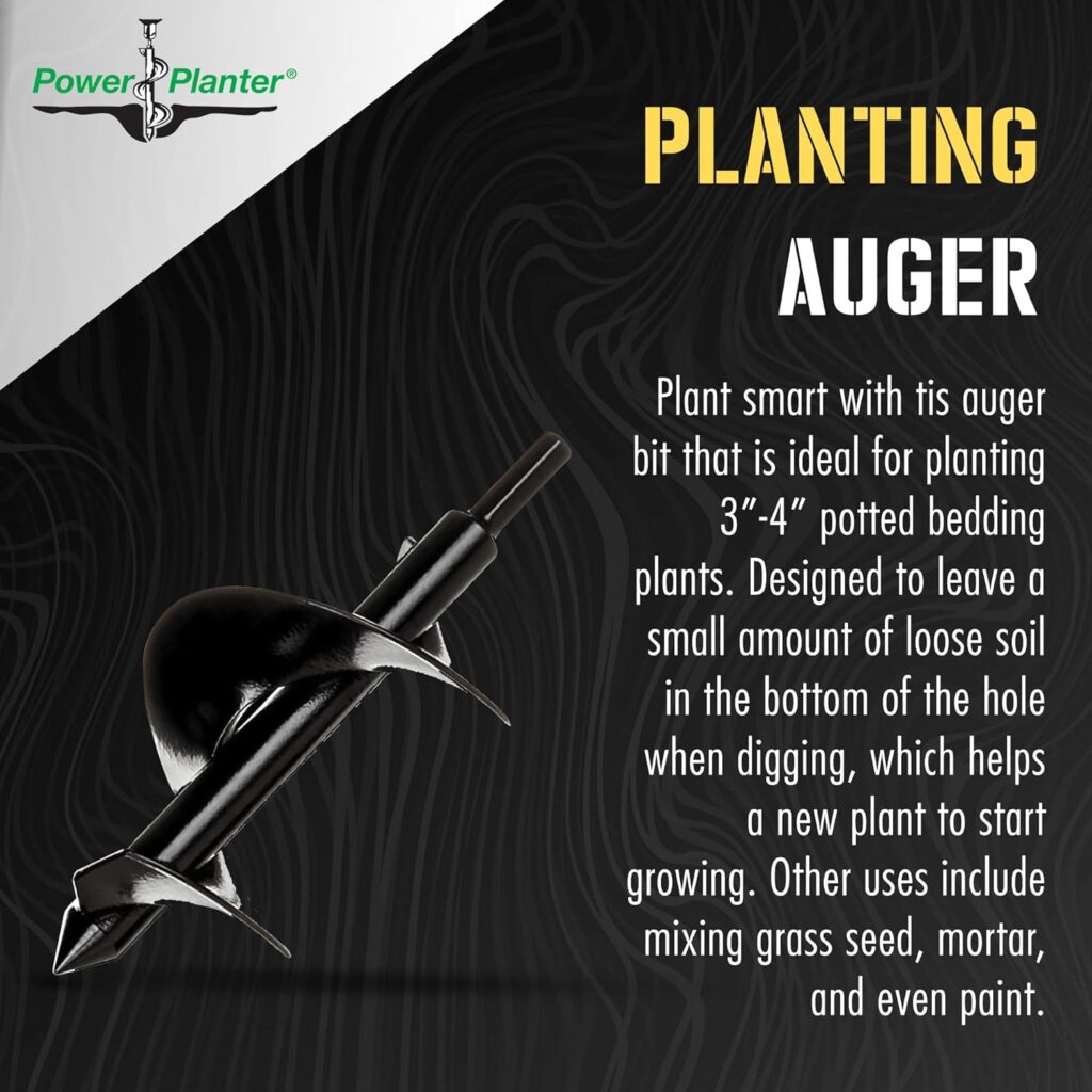 Gardeners struggling with arthritis, hand, arm or shoulder disabilities use the Power Planter soil auger on a power drill to dig holes to plant anything from trees to flowers to bulbs.