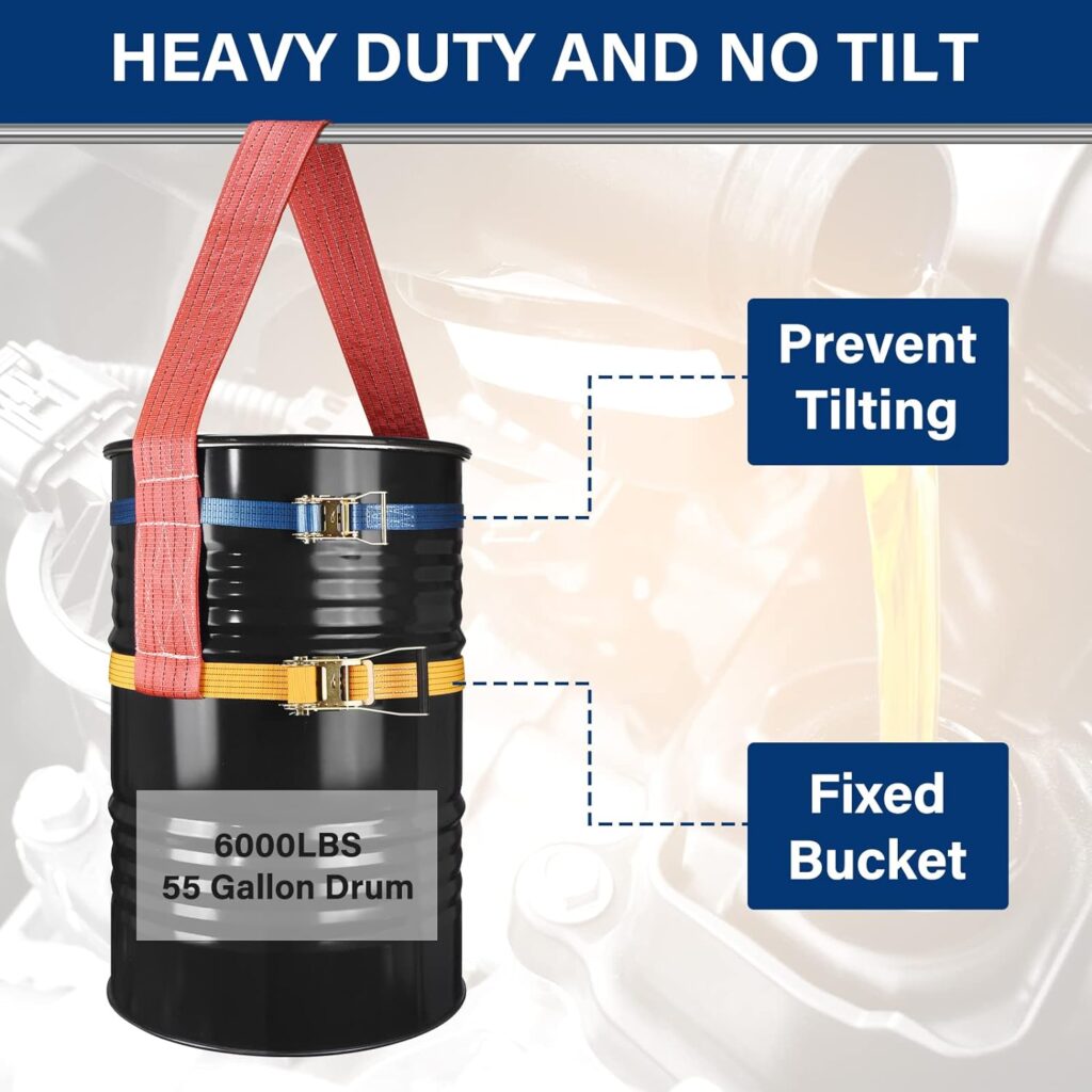 Drum Handling Slings allow for easy moving and handling of 55 gallon drums.