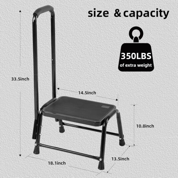 One Handled Step Stool with Grab Handle Option 2