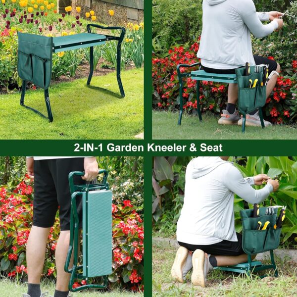 Folding Garden Kneeler and Seat with Pouch