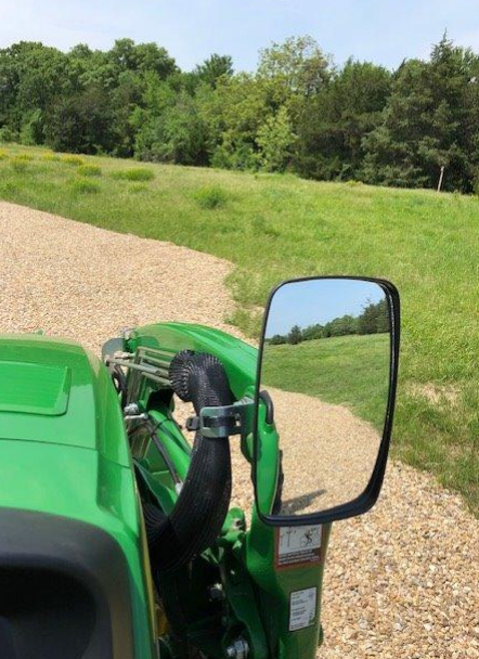 Combine or Tractor Mirror Head Rectangular Post Mount 7" x 12