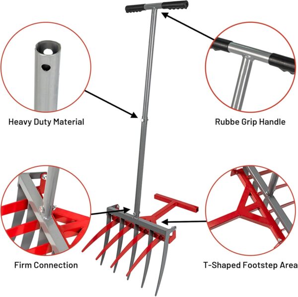 Broad Fork Tool Cultivator Tiller Manual Hand Tiller - Image 5