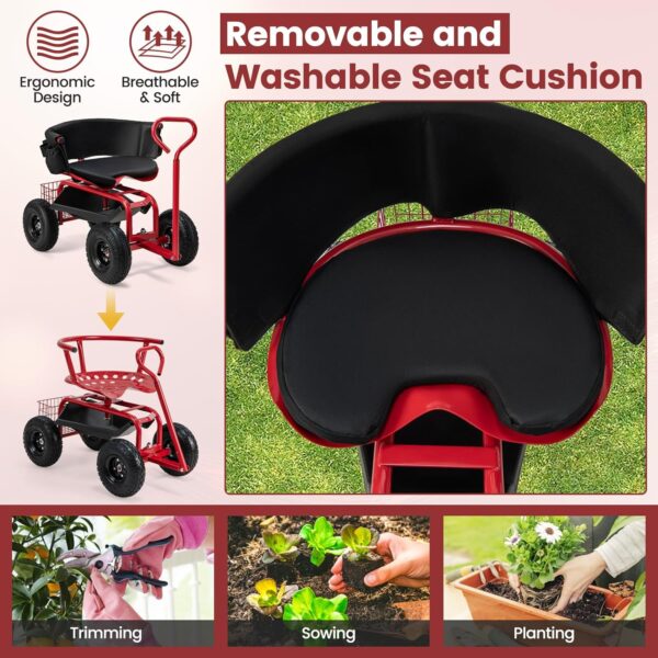 Deluxe Rolling Work Seat - Image 6