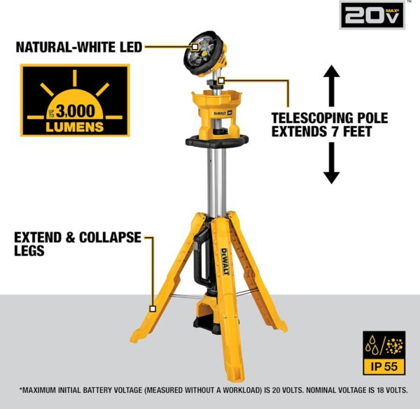 Portable Lightweight Work Light Tower - Image 2