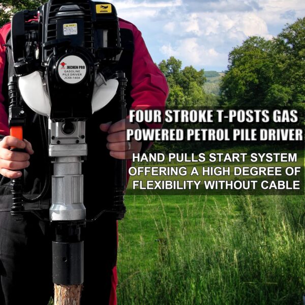 Post Driver 4 Stroke Gas Powered Fence Post Hole Digger Post Driver Pole Pounder
