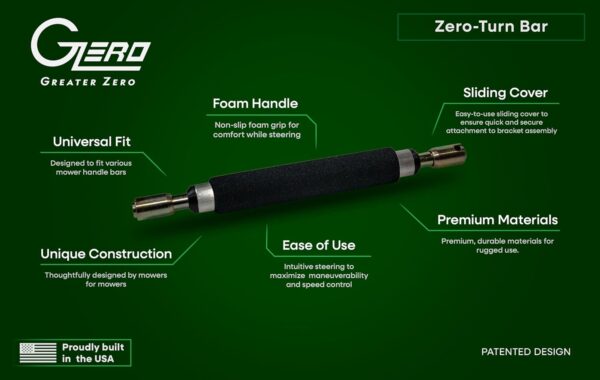 One Handed Bar for Zero Turn Mower Operation - Image 2