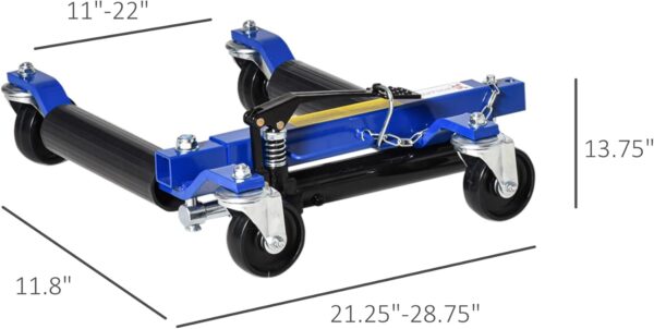 Hydraulic Wheel Dolly Tire Jack with Ratcheting Foot Pedal - Image 2