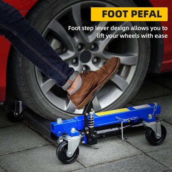 Hydraulic Wheel Dolly Tire Jack with Ratcheting Foot Pedal