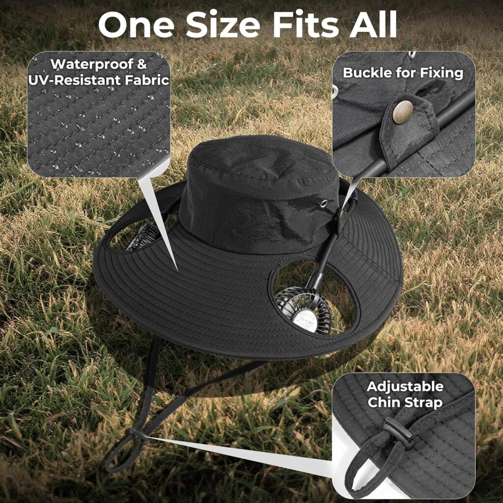 Working in summer heat?  Try a Cooling Fan Hat.