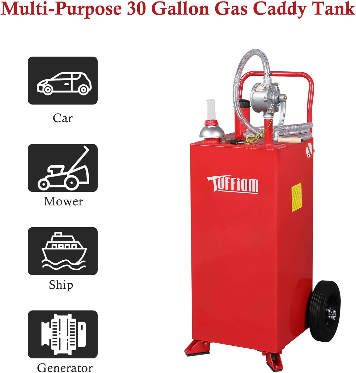 32 Gallon Portable Fuel Tank With 12V fuel transfer pump - Image 8
