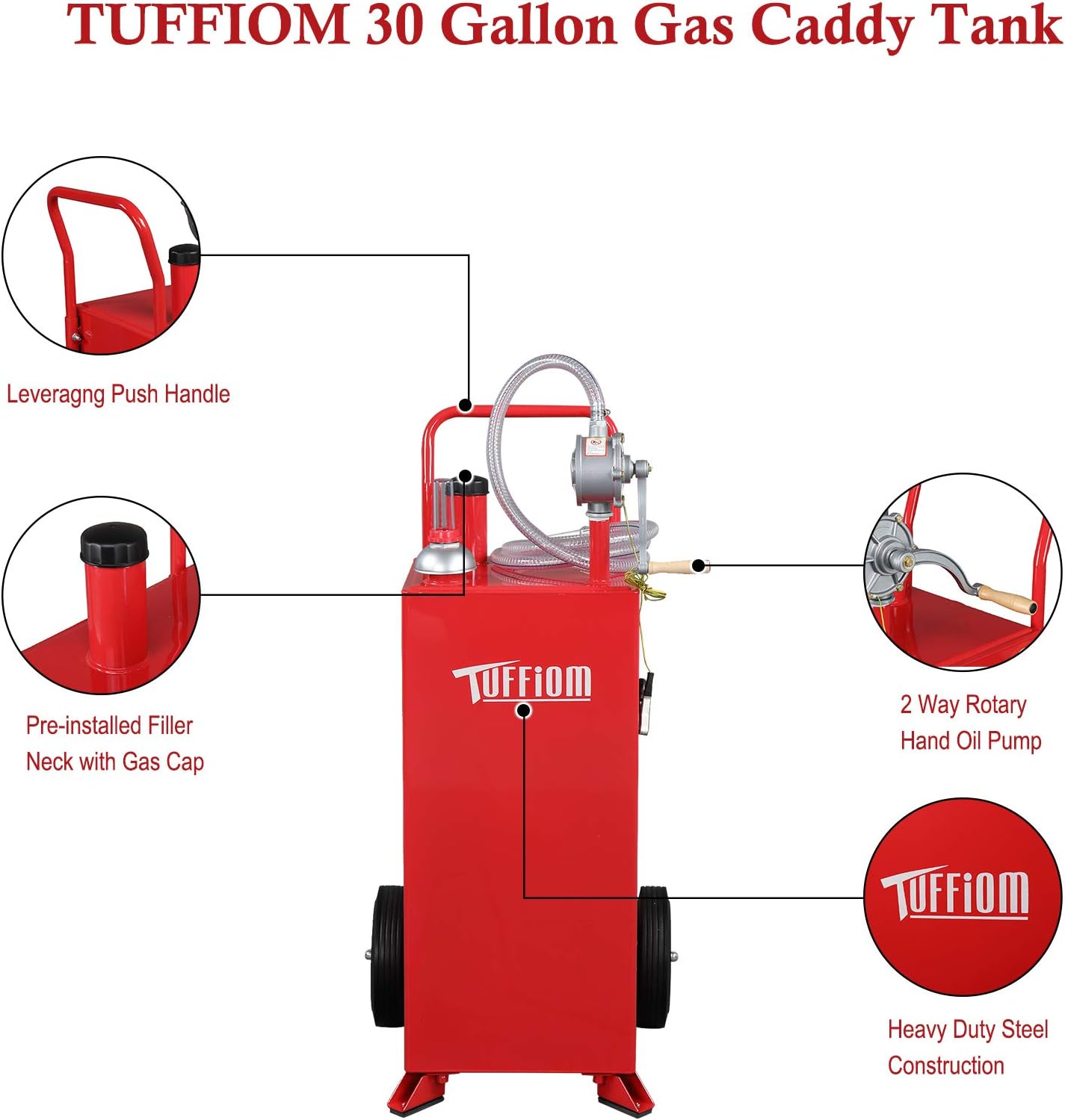 32 Gallon Portable Fuel Tank With 12V fuel transfer pump - Image 6