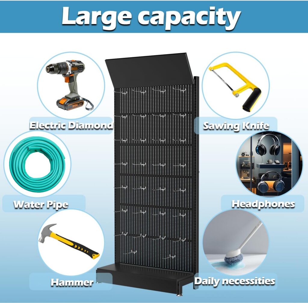 The Heavy-Duty Pegboard keeps a number of tools within easy reach.