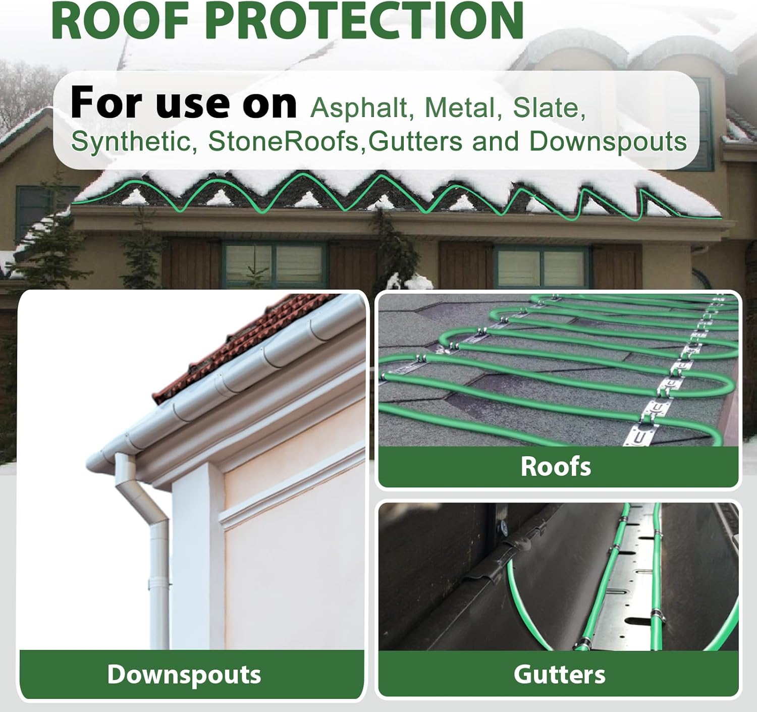 Roof Deicer and Pipe Freeze Protection Cable