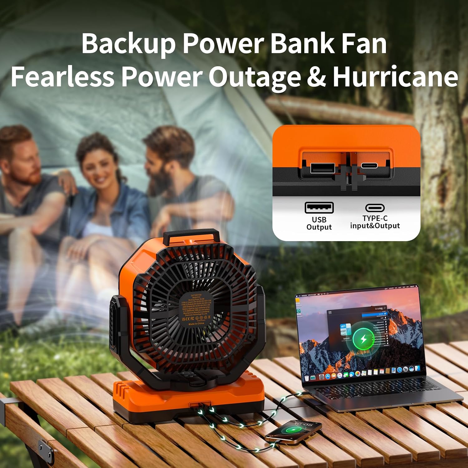 Mobile Battery powered Fan with Light - Image 4