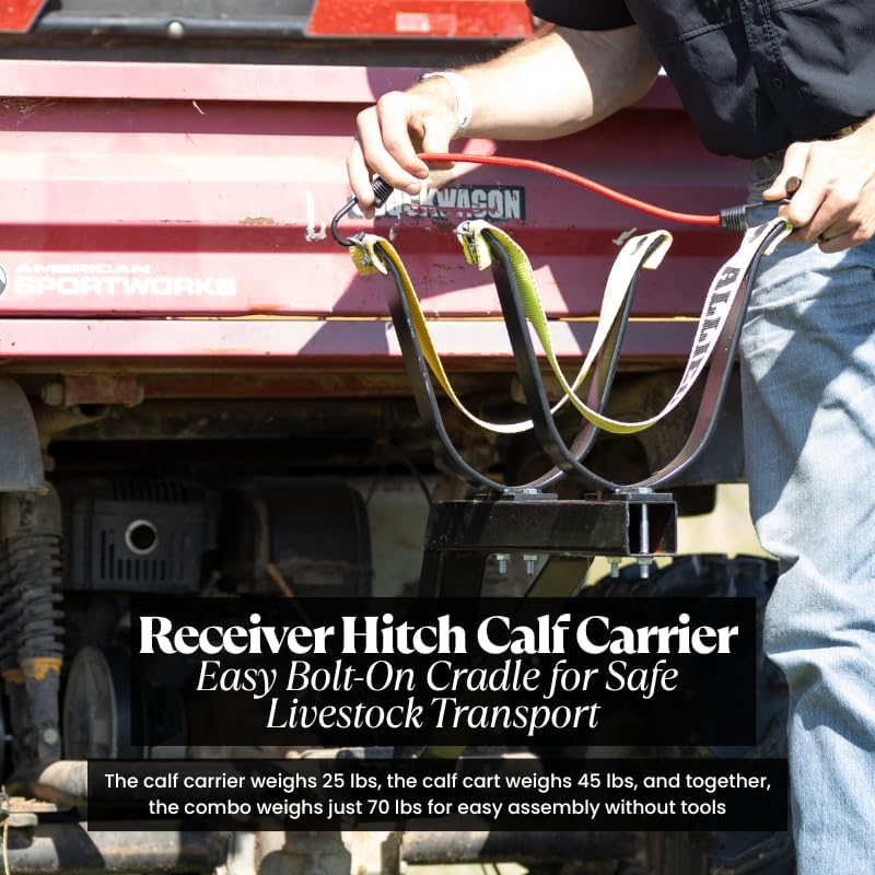 Livestock Cart and Receiver Hitch Calf Carrier - Image 3